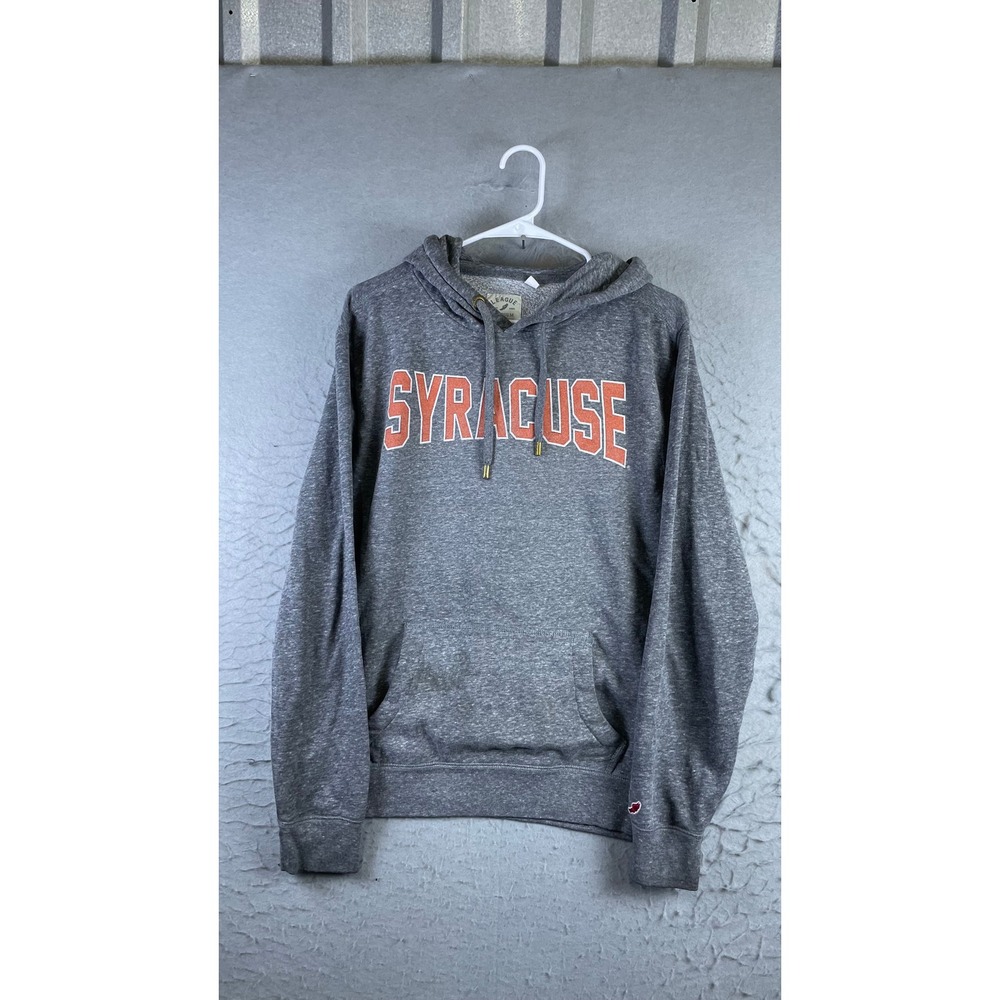 League Syracuse Hoodie Mens Medium Gray Good Collegiate Graphic Sweatshirt